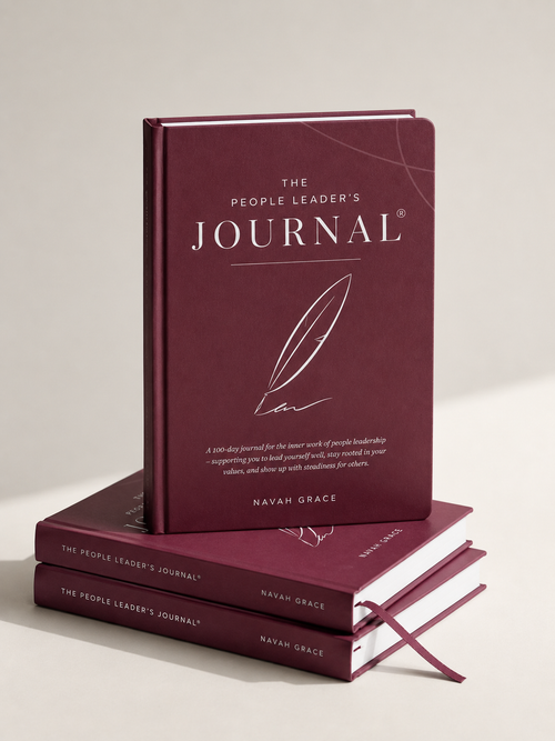 The People Leader's Journal™ premium hardback leadership journal in burgundy